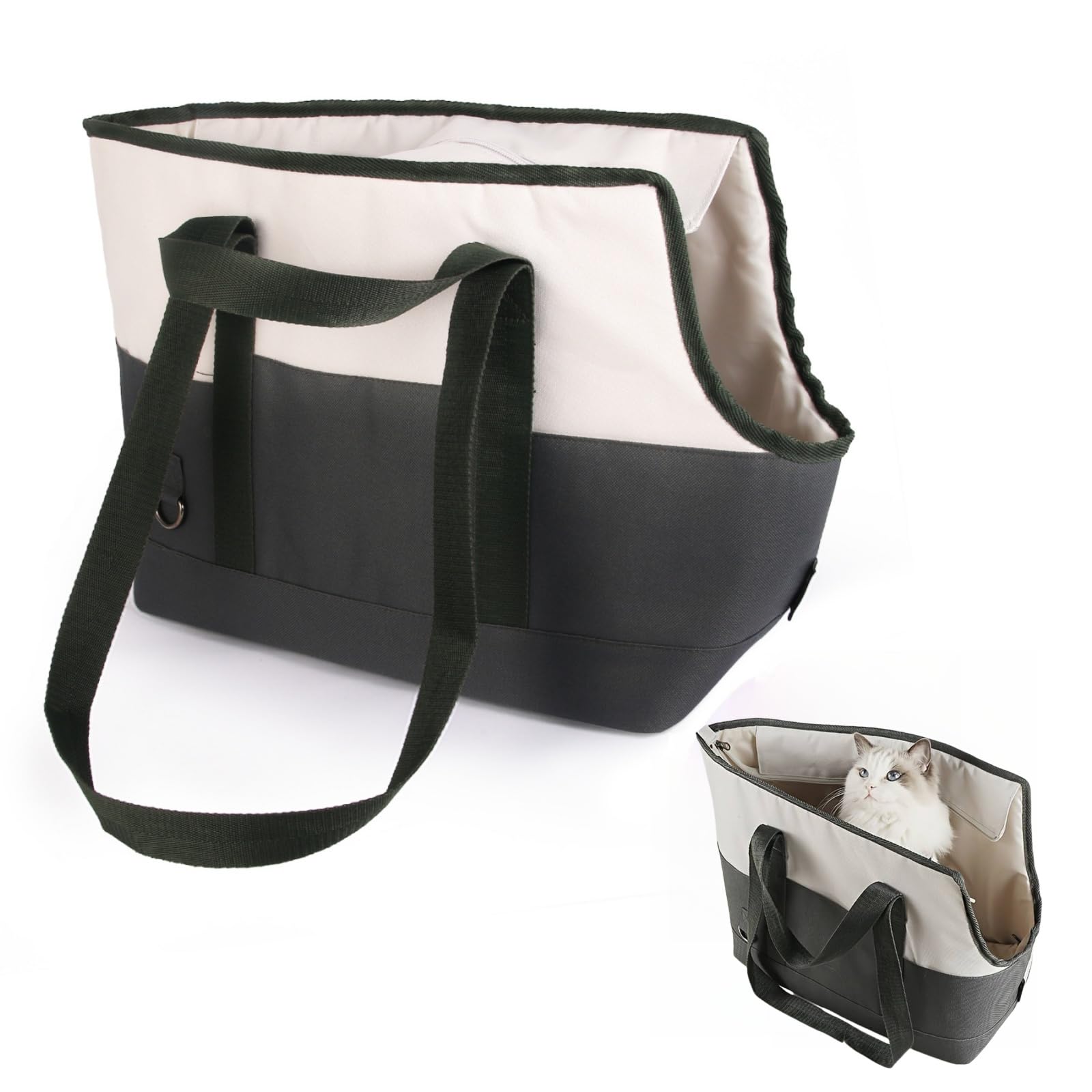 

emcpter Pet Carrier Bag Dog Cat Pet Carrier Tote Bag Small Dog Canvas Waterproof Material Stylish Four Seasons Recommended Weight Small Dog than 15
