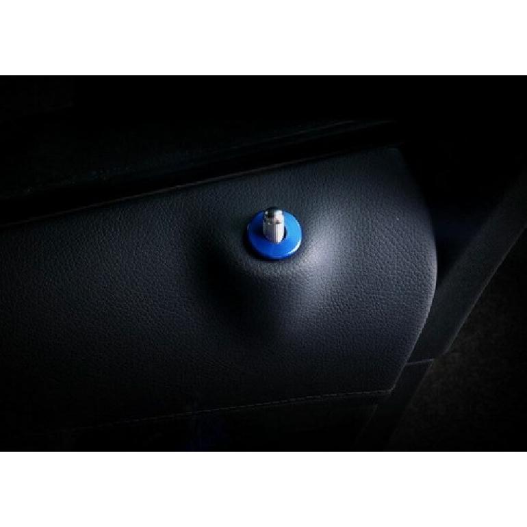 Blue Aluminum Door Bolt Lock Down Ring Frame For Benz C-Class Car Inner 2015-21