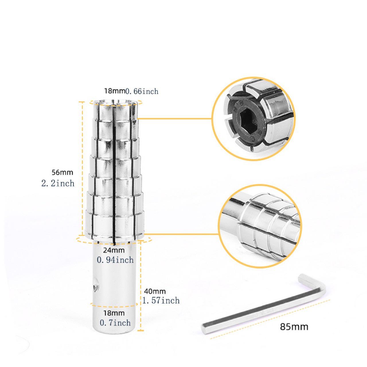 

Black Silver Ring Expander 17-24mm Size Adjustment Tool