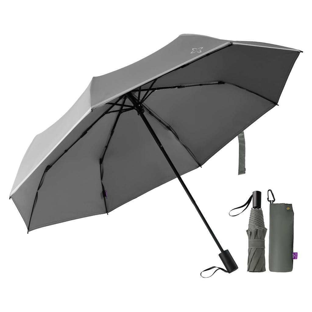 Lilac Folding Heavy Rainy Season 8 UV Perfect for Men and Day Umbrella, Large, Compact, Durable, Water-Repellent, Windproof, Rain, Protection,