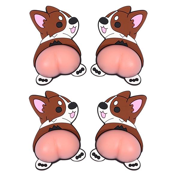 Car Door Anti-collision Stickers Silicone Cartoon Butt Rubber Strips for Auto Rearview Mirror Door Handle Bumper Decals Sticker