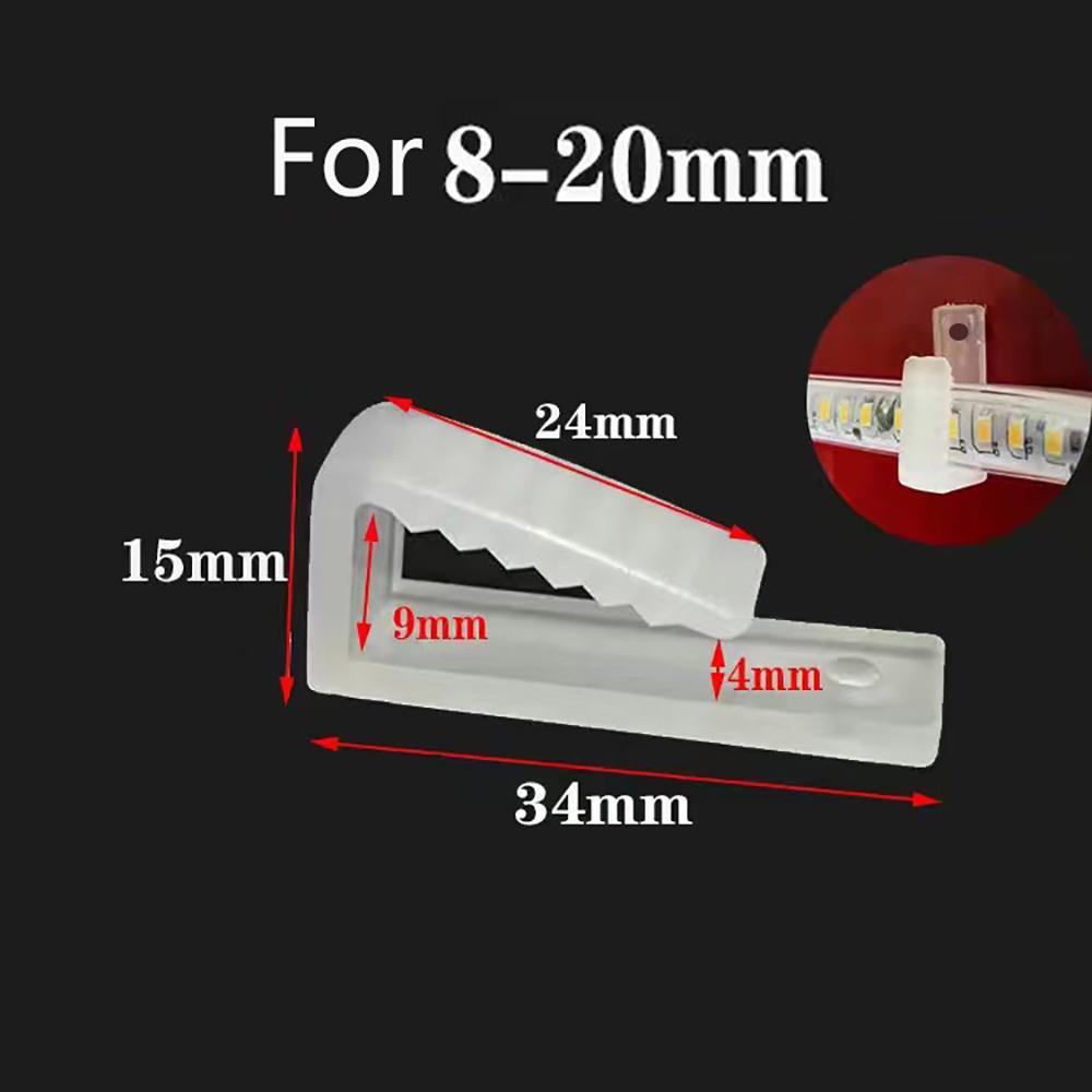 Clipsuri de Fixare LED Neon Strip Suport Conector Accesorii 6mm 8mm 10mm 12mm 15mm 18mm 20mm Pentru Fixare Lumină Neon Bandă LED COB Cataramă