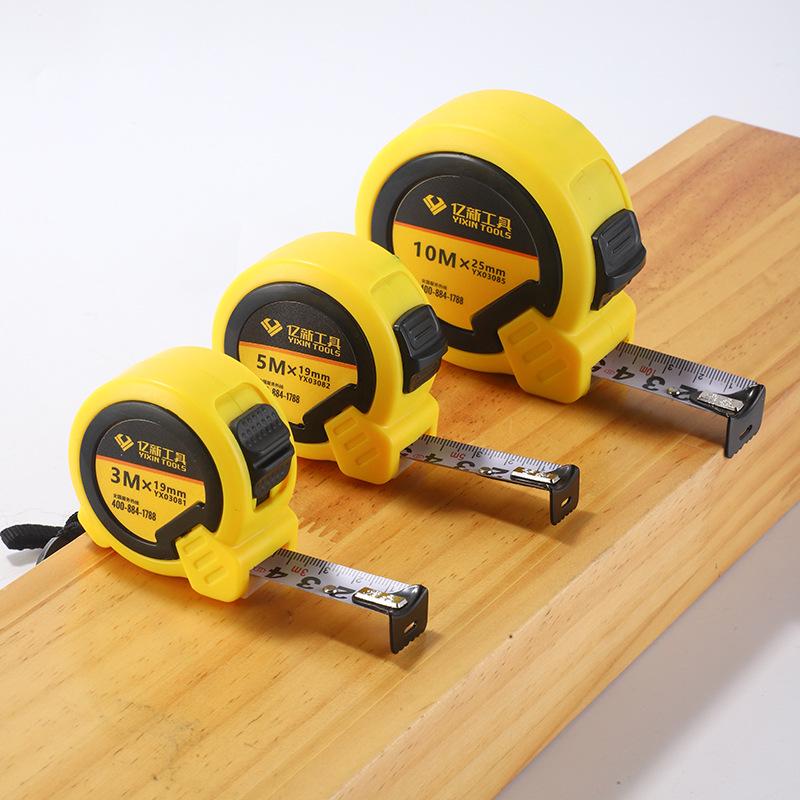 Durable 5m Steel Tape Measure - Thickened, Hardened, Wear & Drop-Resistant, Auto-Lock, Compact, with 10m Option.