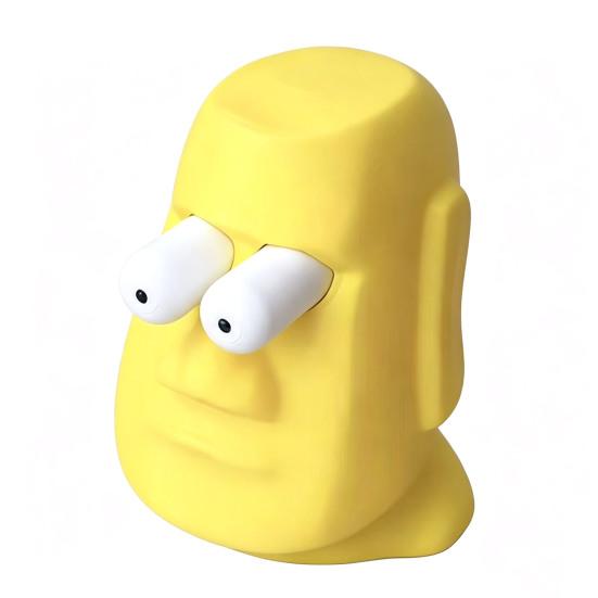 

Cartoon Stone Statue Stress Relief Toy 3D Printed Eye Popping Stone Figure Fidget Toy Home Office Worker Relaxation Desk Toy жёлтый