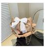 2025 Spring and Summer New Large-capacity Bow Sweet Girl Cute Portable Shoulder Underarm Bag Small Square Bag