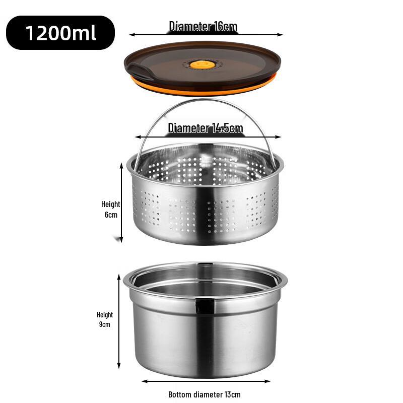 UOSU 304 Stainless Steel Food Storage Container