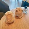 Cute Hamster Plush Keychain Cartoon Stuffed Animal Doll Keyring Lovely Bag Pendant Backpack Hanging Decoration Gifts