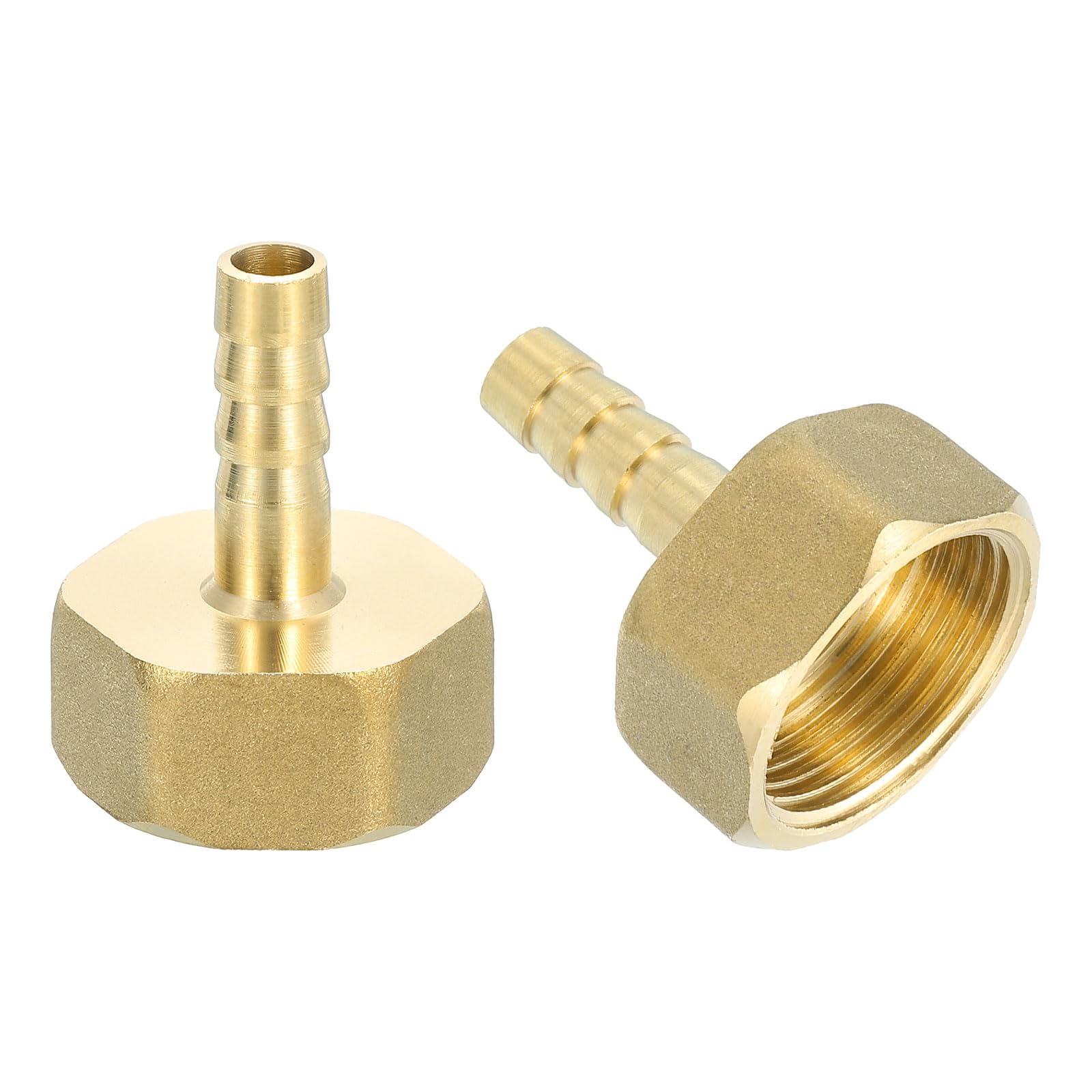 uxcell Brass Hose Barb Fitting 3pcs 5/16  Barb x G 3/4 Female Brass Barb 7.9 × G 19.1 mm