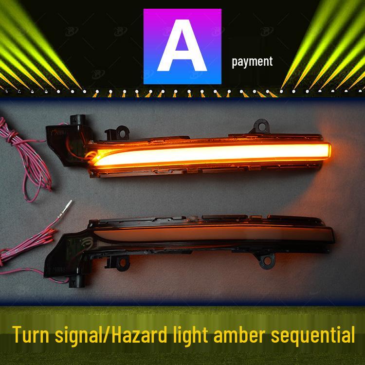 Jaguar F-TYPE Rearview Mirror Blue Sequential Turn Signal & Daytime Running Light Modification.