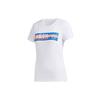Adidas Neo Letter Logo Printed Color Block Breathable Regular T-Shirt Women Tops White FP7366