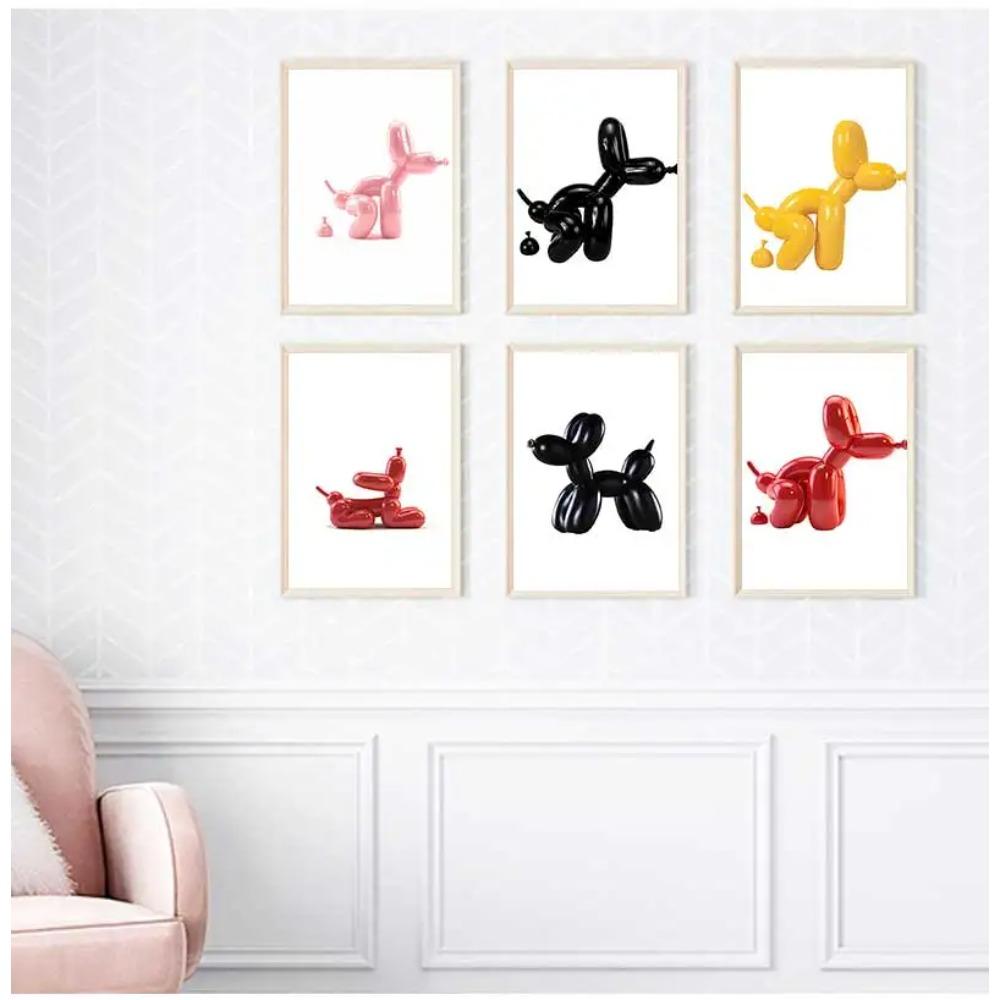 Posters for Wall Home Decoration Contemporary Art Picture Painting Balloon Dog Print Modern Poster Bathroom  Toilet Sign