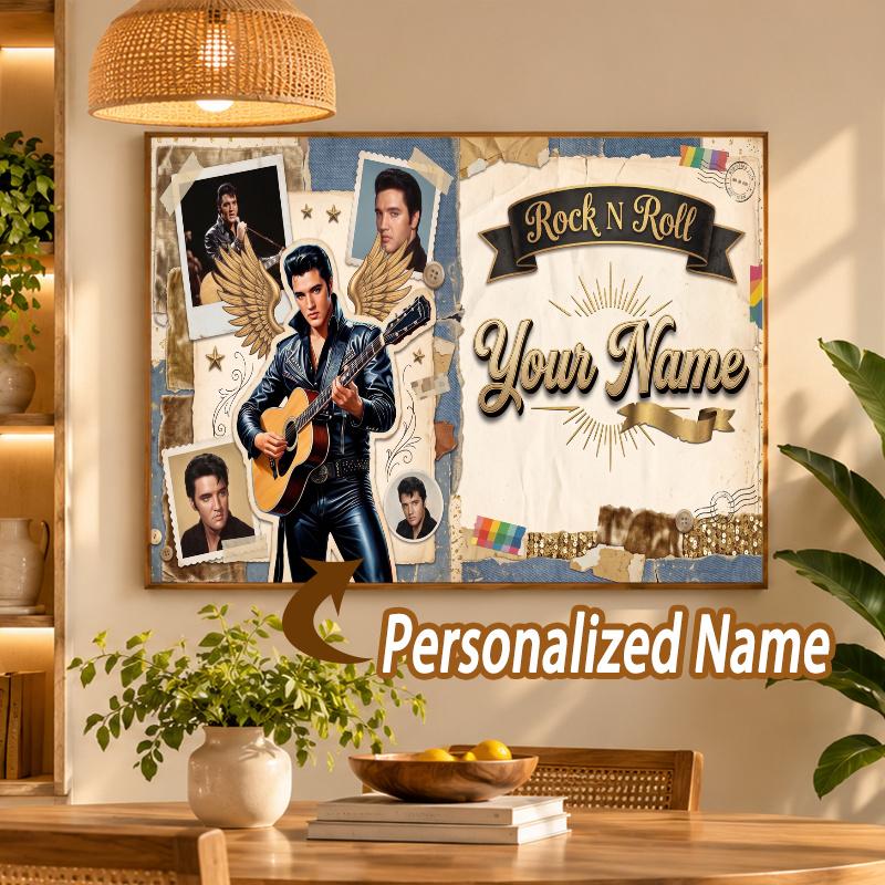 Custom Name Elvis Presley 5D Diamond Painting Personalized Full Drill Diamond Art Kit Gift