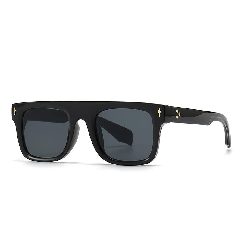 Popular Square Sunglasses with Rice Nails for Women Cross-Border Foreign Trade Fashion Eyewear 6047