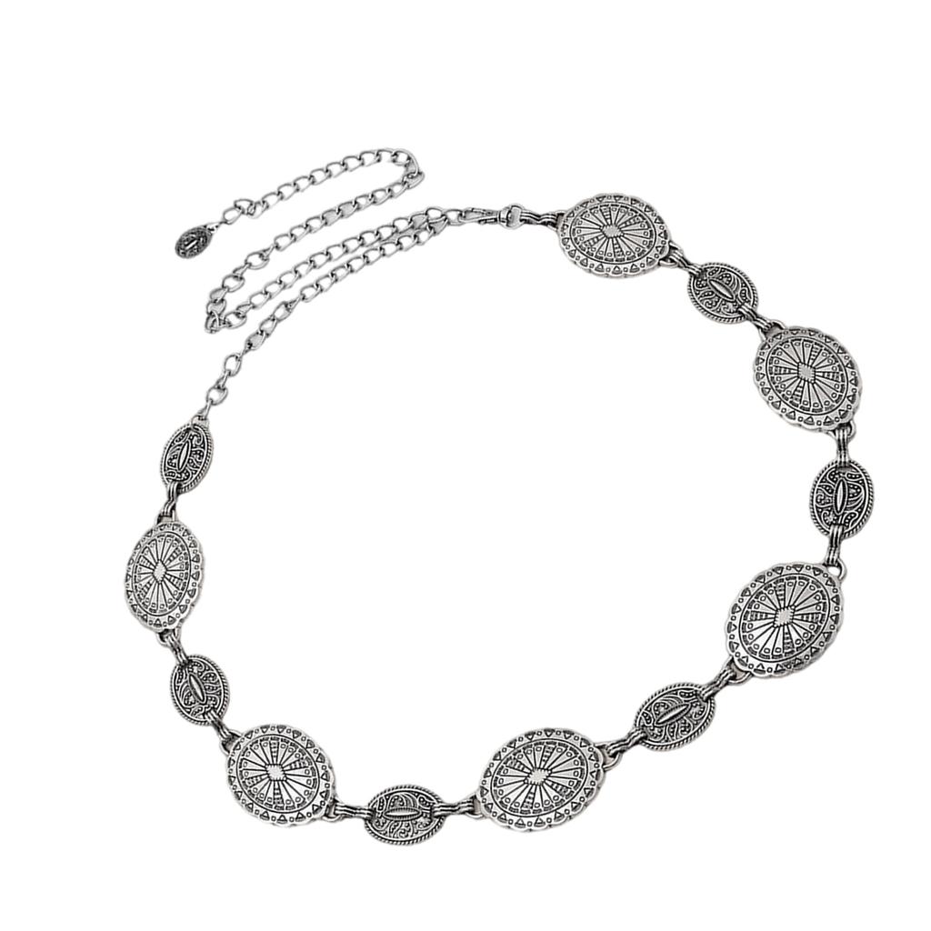 Fashionable Metal Waist Belt Elegant Ethnic Style Belly Chain Fashion Accessory for Music Festivals and Casual Outfits