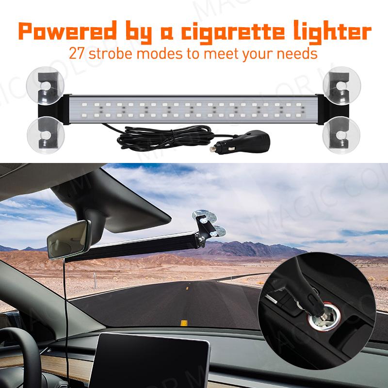 40 LED Strobe Licht Notfall Flash Warnung Lampe Auto Windschutzscheibe Bar Verkehrs Advisor Taschenlampe Rot Blau Auto Zubehör 12V-24V