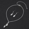 4-teilige modische Damen Zirkon Sets mit Zirkon Ohrringen, Halsketten, Armbändern, Hochzeitsdekorationen