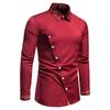 Heren S Slim Fit Long Sleeve Shirt Europese Maat Casual