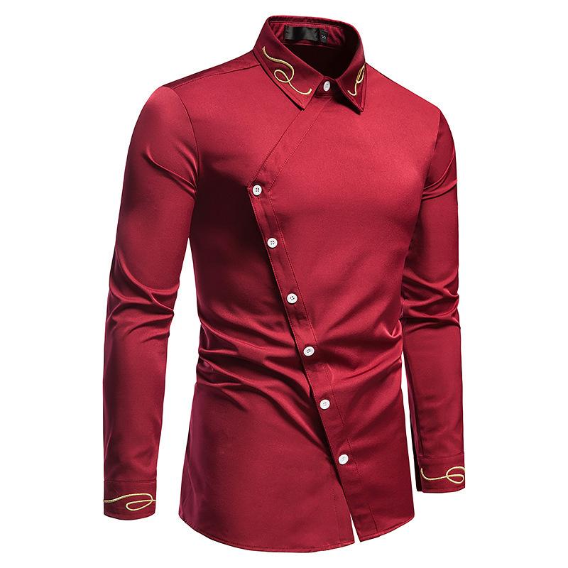 Heren S Slim Fit Long Sleeve Shirt Europese Maat Casual