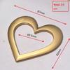 Large Matte Gold Heart-Shaped Decorative Swimsuit Buckle for Women's Clothing