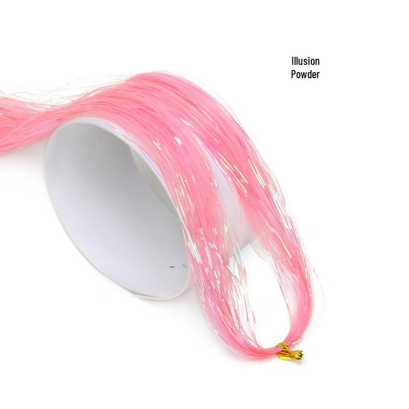 Vibrant Laser Silk Hair Extensions: Colorful Seven-Color Tinsel Strips for Women