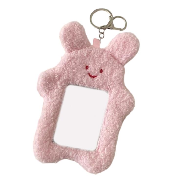 Cartoon Plush Card Holder Card Protector Card Sleeves Keychain Backpacks Decoration for Photocard Business Card Bus Card
