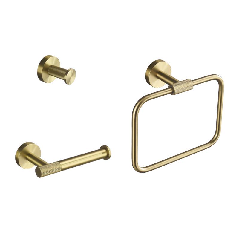 European Luxury Brass Bathroom Set: Knurled Towel Bar, Tissue Holder, Coat Hook, Toilet Brush, Soap Dispenser, Towel Ring.