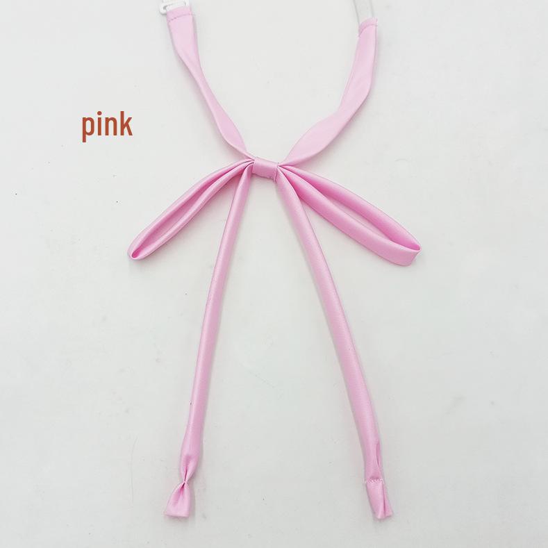 Japanese School Style Solid Color No-Tie Bow Tie for Women