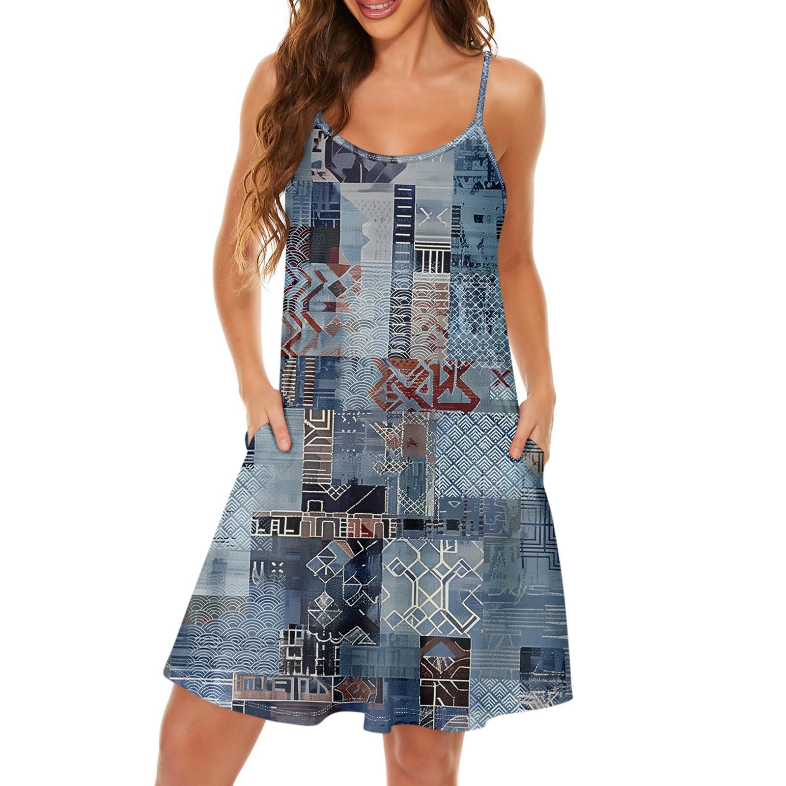 

Женское облегающее платье, модное платье с круглым вырезом и карманом на бретельках XXXL