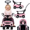 Correpasillos Empujador Andador Para Niño Con Mango Y Agarre Coche Deportivo Rosa Claro