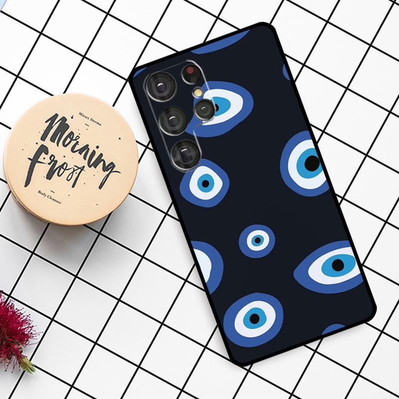 Big Eyes Cartoon Pattern Case For Samsung Galaxy S25 Ultra S23 S22 S21 S20 S24 Ultra S9 S10 Plus S25 FE Phone Cover