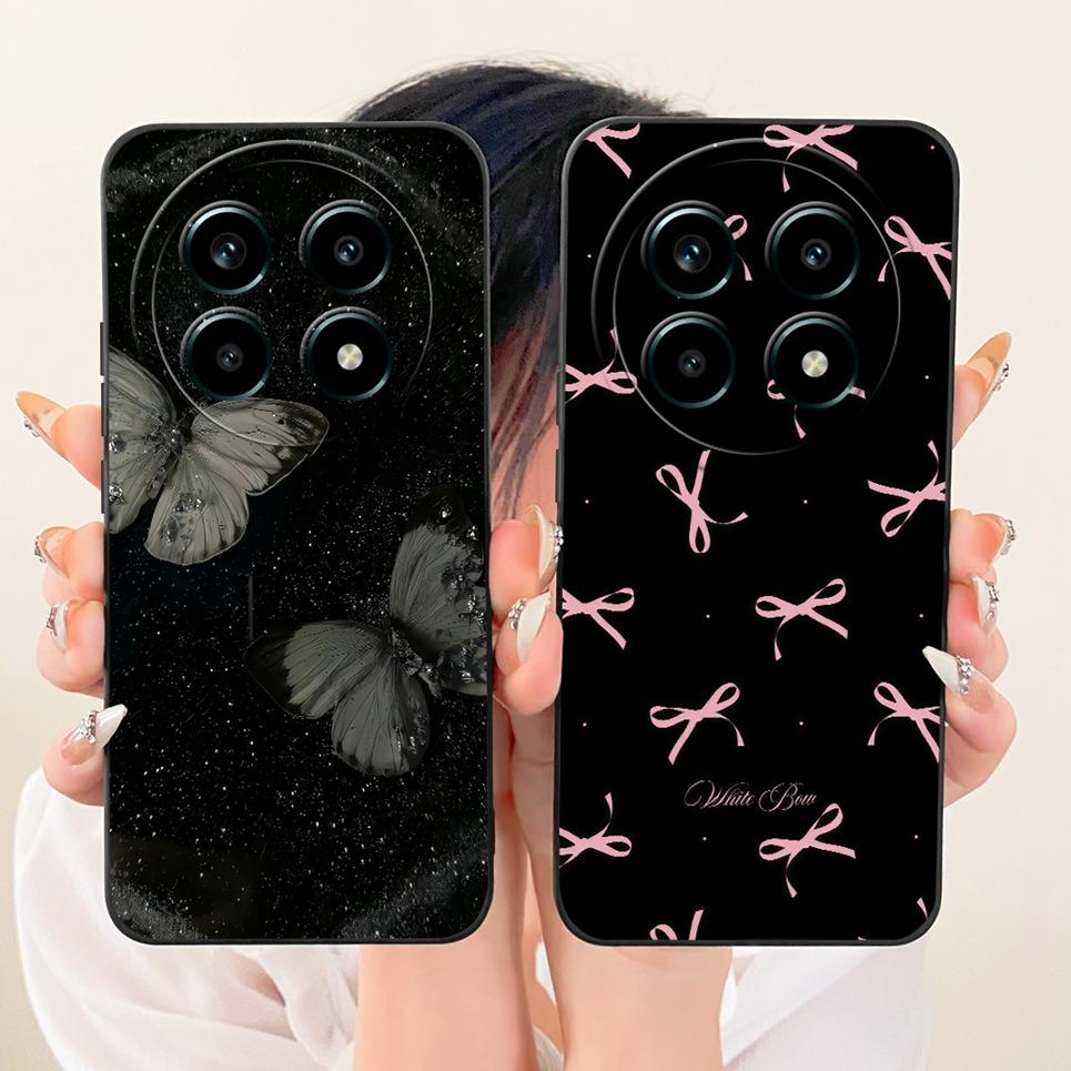 Daisy Bow Pattern Butterfly Flower Cherry Back Cover For Realme 13 Pro Pro+ Phone Case Soft Silicone Casing On Realme P1 Speed