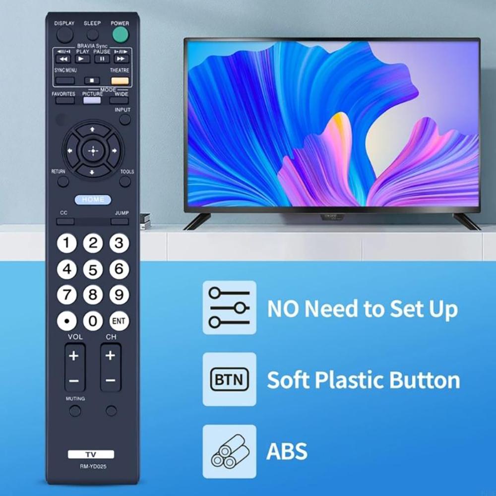 RM-YD025 For Sony TV Remote Control Replacement No Programming Infrared Controller