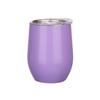 304 Stainless Steel Double-Layer Vacuum Insulated 12oz Egg-Shaped Cup, Portable U-Shaped Design with Heat Sublimation Spray.