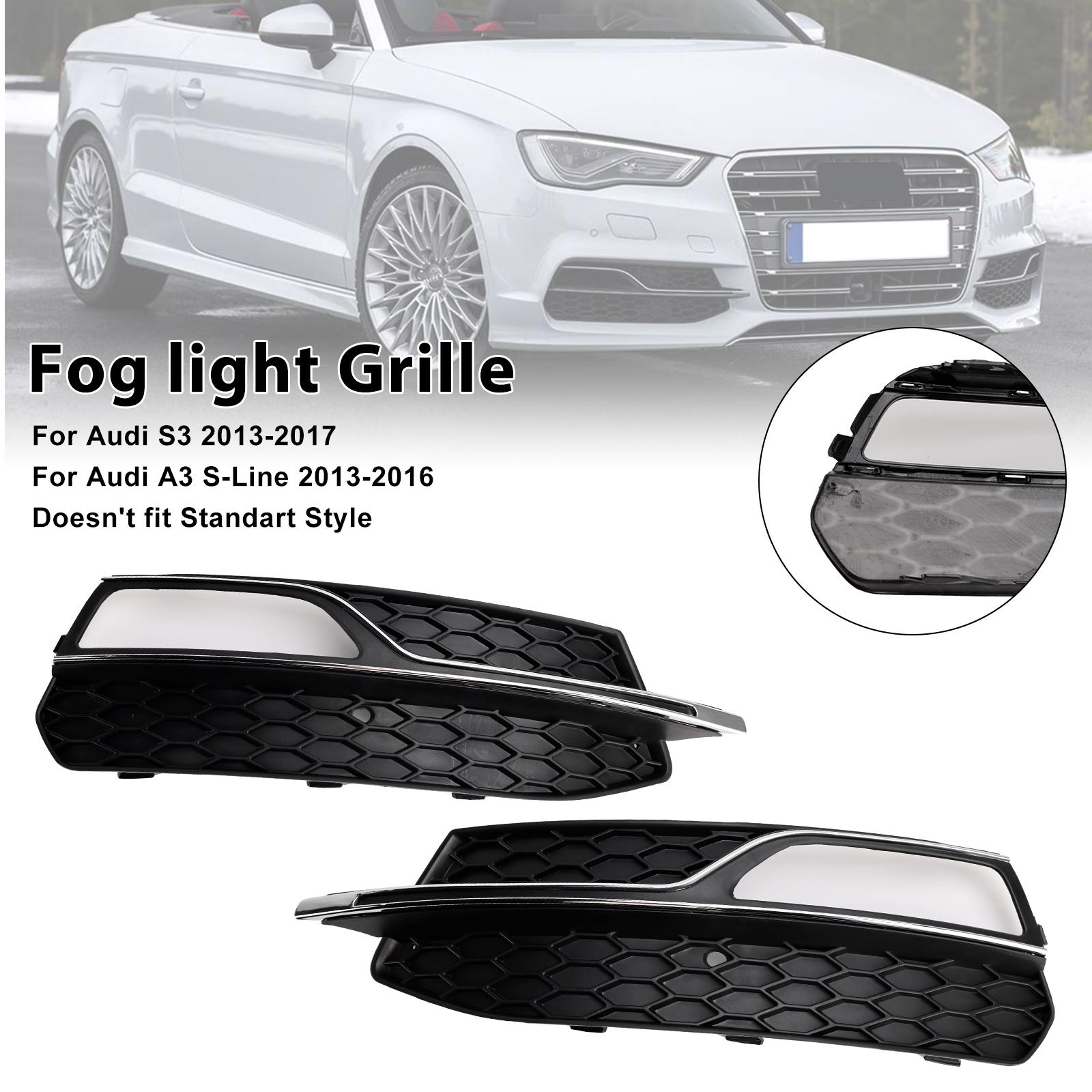

Front Lower Bumper Fog Light Cover Grille Fit A3 S-Line S3 2013-2016