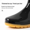 Mid-Tube Rubber Rain Boots