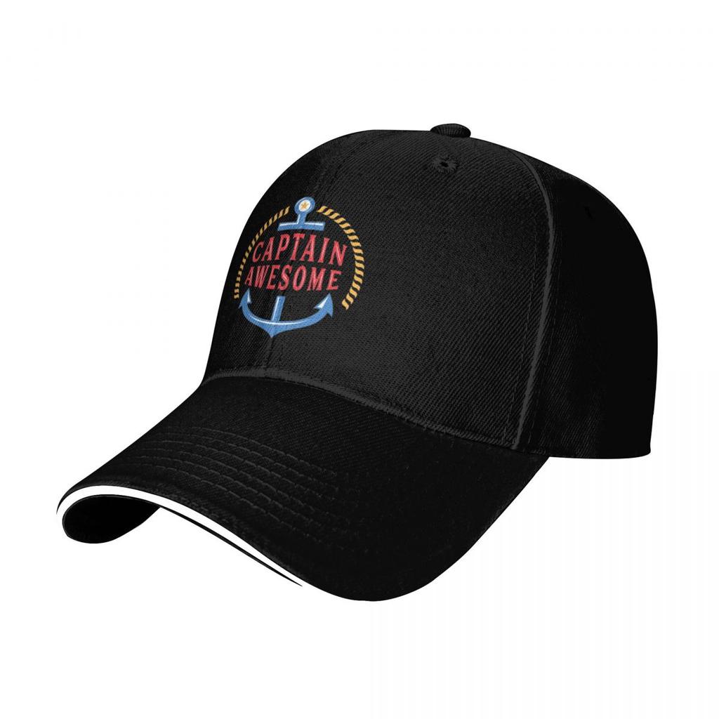 Captain Awesome Nautical Anchor Boat Summer Baseball Caps Women Men Personalized Female Beach Coquette Hat Hip Hop Trucker Cap