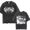 Washed Vintage Rapper Ghostemane Graphic Print Tshirt Men Women Hip Hop Rap Rock Trap Metal Gothic Oversized Tshirt Streetwear