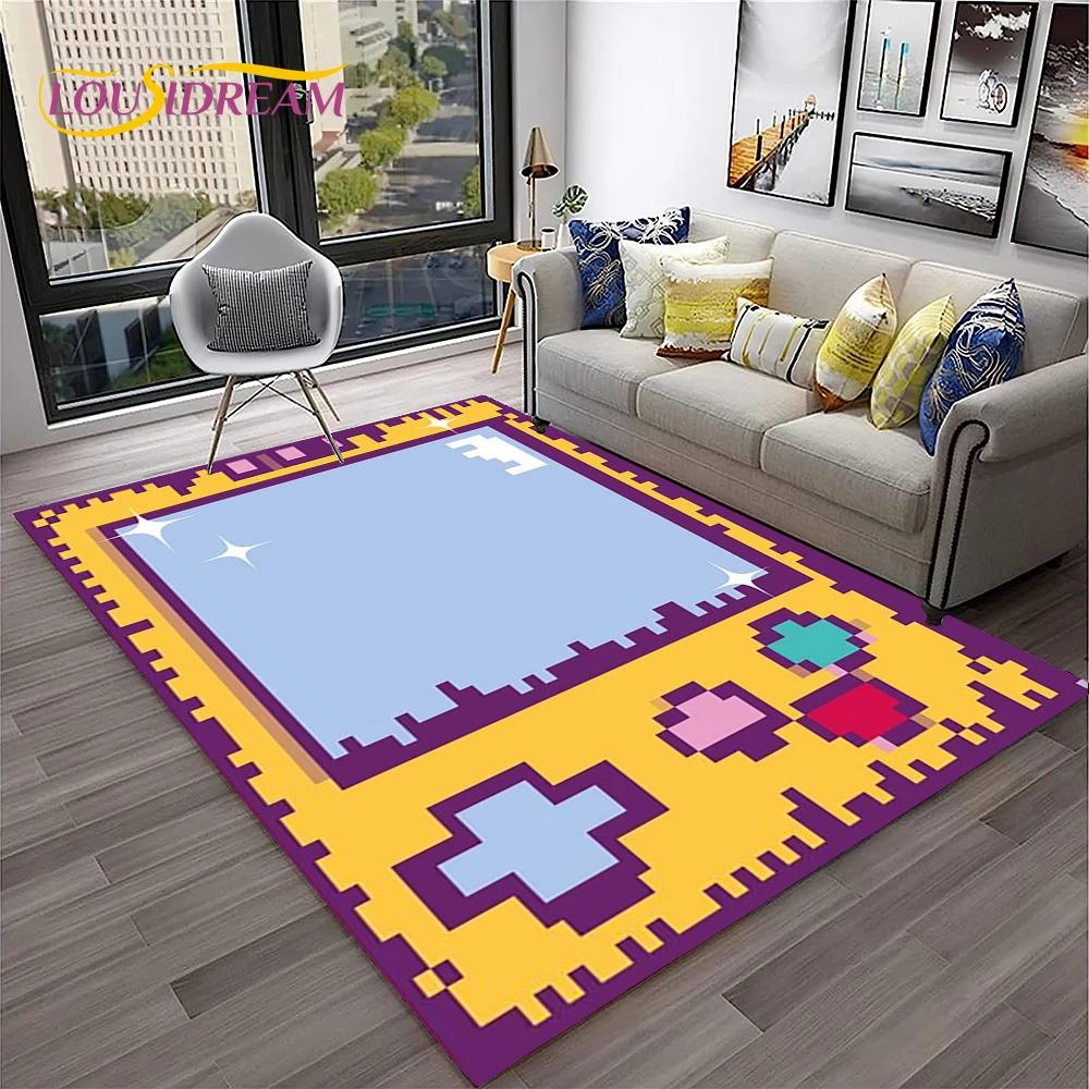 Game Boy GamePad consola de juegos Retro alfombra para el hogar sala de estar dormitorio sofá felpudo decoración, alfombra para área de niños alfombra antideslizante