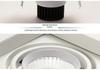 LED Double Head Spotlight: Embedded Grille, Single or Triple Head, Square Cylinder Design - Ideal for Living Room or Commercial Spaces.