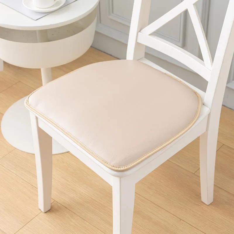 Thickened Waterproof Dirt Resistant Leather Seat Cushion Anti Slip Dining Chair & Stool Cushion for Home And Office Use