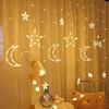 Star and Moon LED String Lights - Colorful Flashing Bedroom Decor