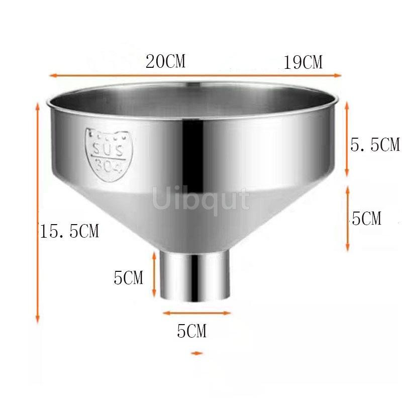 304 Big Stainless Steel Funnel Kitchen Oil Liquid leakage Funnel refueling Detachable Filter Wide Mouth Funnel Kitchen Tools