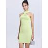 Za2025 Summer New Women Clothes Fashion Temperament Waist Hugging Sexy Neck Collar Sleeveless Backless Short Dress