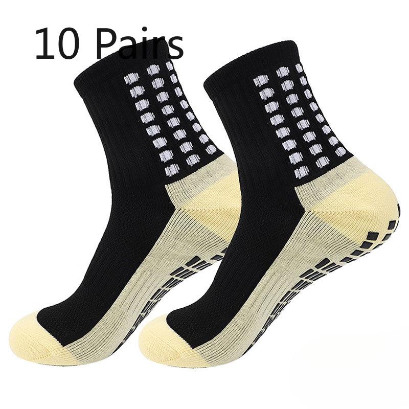 10 Pairs of Men's Spring and Autumn Running Basketball Football Sports Towel Bottom Non Slip Tube Socks