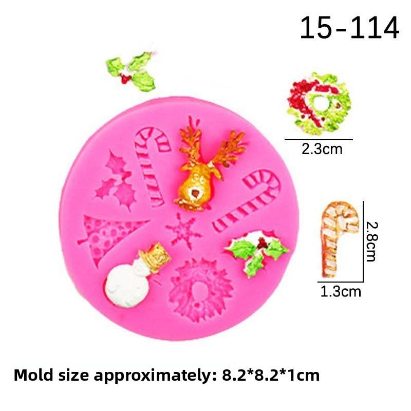 Conjunto de Moldes de Silicone de Natal Para Decorações de Bolo de Homem de Gengibre e Árvore DIY