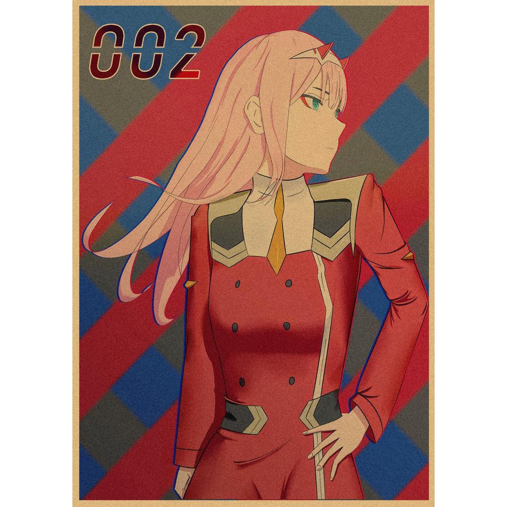 National Team DARLING In the FRANXX Retro Kraft Paper Anime Poster 261 for Wall Decoration