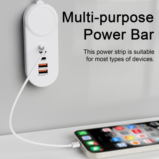 Charging Socket Plug-And-Play Stable Output Dual USB Type-C Interface High-speed Transmission Quick Charging 35W PD USB C Power Strip Home Supplies