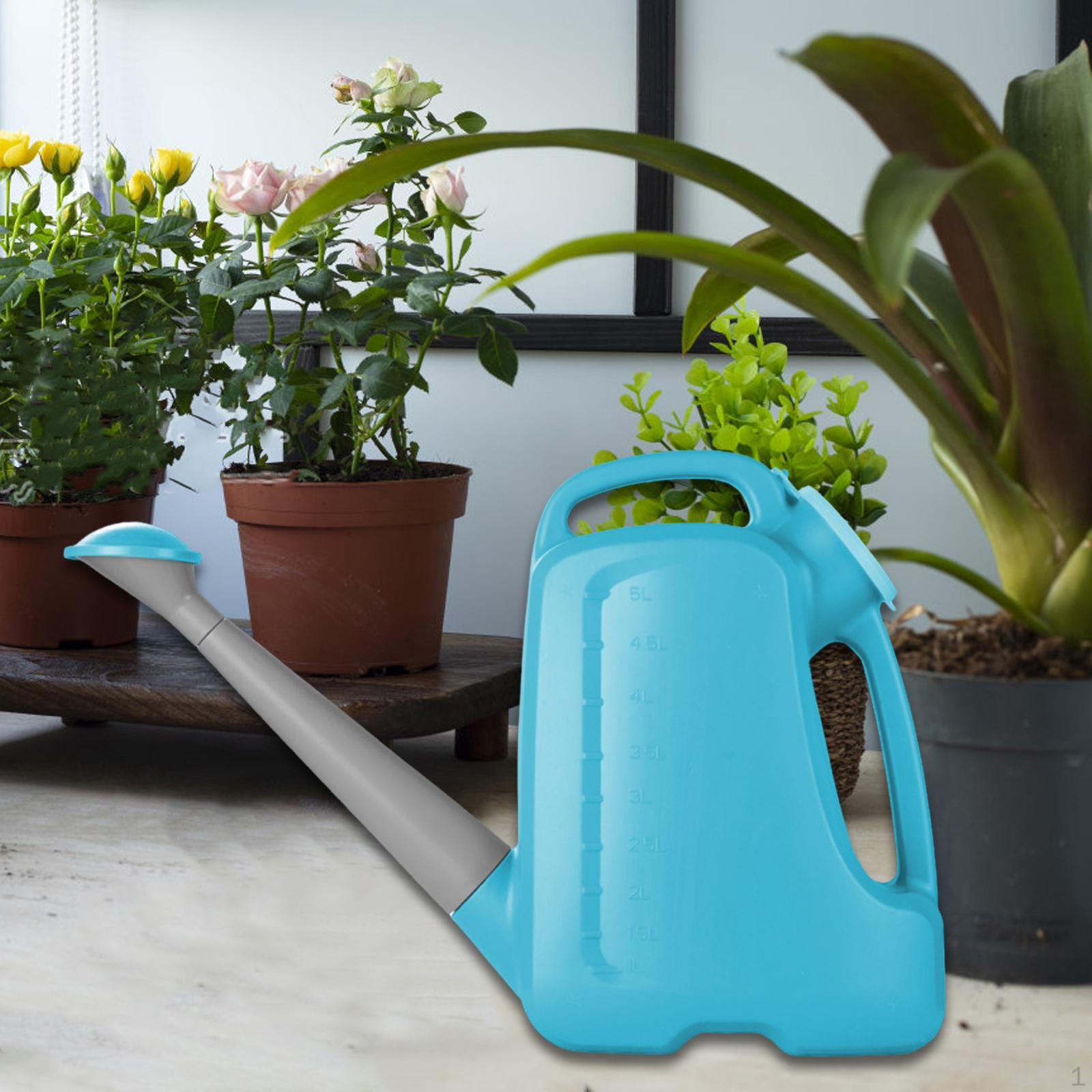 

Лейка садовый горшок современный съемный длинный излив для воды для комнатных растений 5L Blue