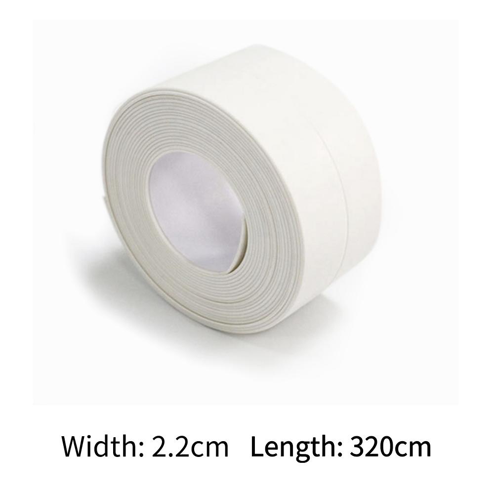 2PCS Sealed Self-adhesive Waterproof PVC Sticker Self-adhesive Tape Bathroom Shower Sealing TapeForKitchen Shower Sink Tools