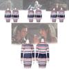 Beetlejuice Cosplay Costume Astrid Striped Dress For Halloween Role Play